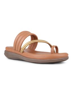 Inc.5 - Womens Tan Casual Solid One Toe Sandals