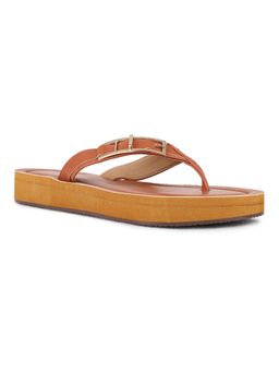 Inc.5 - Womens Tan Casual Solid T-Strap Sandals