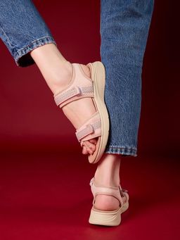 Inc.5 - Womens Peach Casual Solid Open Toe Sandals
