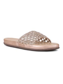 Inc.5 - Womens Rose Gold Casual Embellished Open Toe Sandals