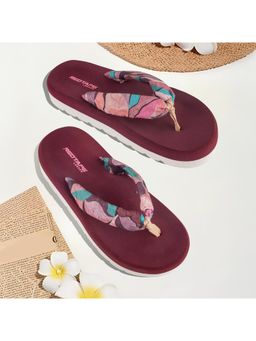 Red Tape - Womens Eva Comfort Flipflop Wine