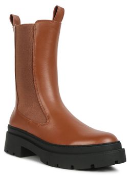 London Rag - Tan Elasticated Gussets Lug Sole Casual Boots Tan