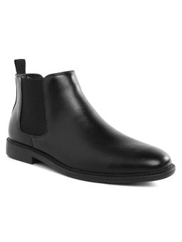London Rag - Mens Faux Leather Chelsea Boots Black
