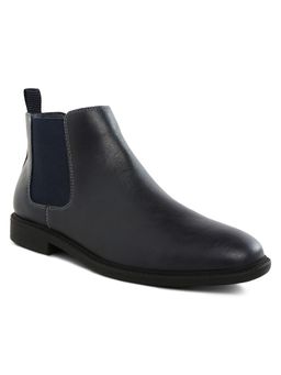 London Rag - Mens Faux Leather Chelsea Boots Black