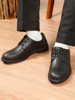 Teakwood - Mens Black Formal Lace-Up Derbies