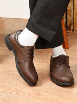 Teakwood - Mens Brown Formal Lace-Up Derbies