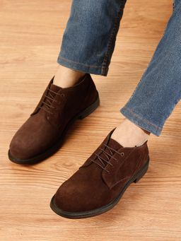 Teakwood - Brown Leather Men Shoes Derbies