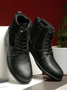 Teakwood - Black Leather Men Casual Boot