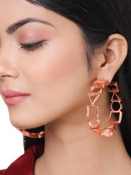 Mitali Jain - Ludic Rose Gold Bold Versatile Hoops - Big