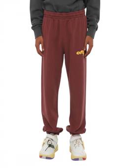 OFF-WHITE - Maroon Logo Trackpant