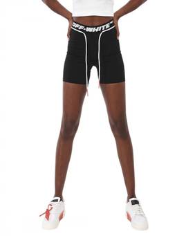 OFF-WHITE - Black Polyamide Logo Activewear Shorts