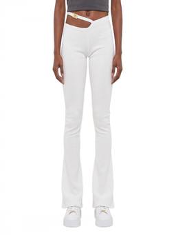 BALMAIN - White Viscose Solid Activewear Trackpant
