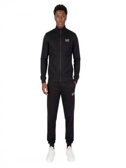 EA7 Emporio Armani - Black Cotton Logo Tracksuit