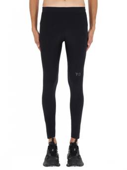 Y-3 - Black Logo Running Tights