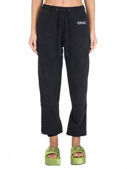 Versace - Black Cotton Logo Activewear Trackpant