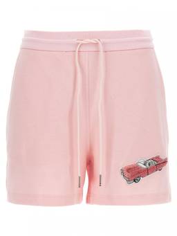 Thom Browne - Light Pink Cotton Embroidered Activewear Shorts