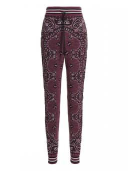Amiri - Dark Purple Cotton Paisley Activewear Trackpant