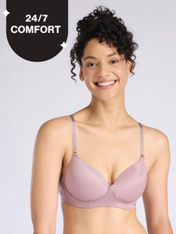 Nykd by Nykaa - Ultimate 24/7 Multiway Luxe 3/4th Coverage Padded Non Wired T-Shirt Bra NYB459 Lavender