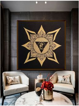 The Art House - Black Gold-Toned The Mandala Art Painting