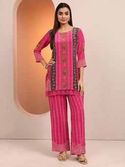 Libas - Printed Silk Blend Straight Co-Ord Set for Women
