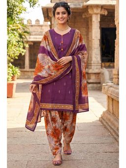 Rajnandini - Printed Ready to Wear Patiala Salwar with Kurta & Dupatta