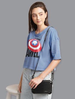 Free Authority - Captain America Printed Loose T-Shirt For Women