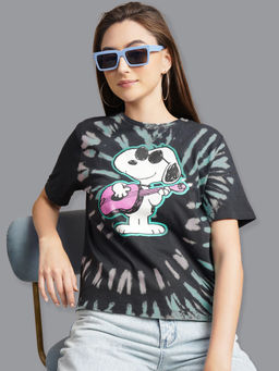 Free Authority - Peanuts Printed Relaxed Fit T-Shirt For Women