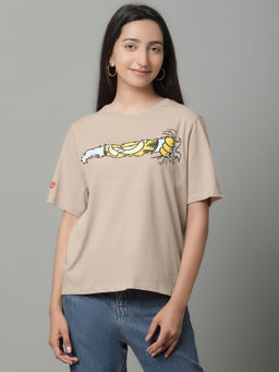 Free Authority - Garfield Printed Relaxed Fit T-Shirt For Women