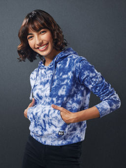 The Souled Store - Tie Dye: Blue Mist Hoodies