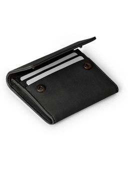 DailyObjects - Black Faux Leather Flip Top Card Wallet