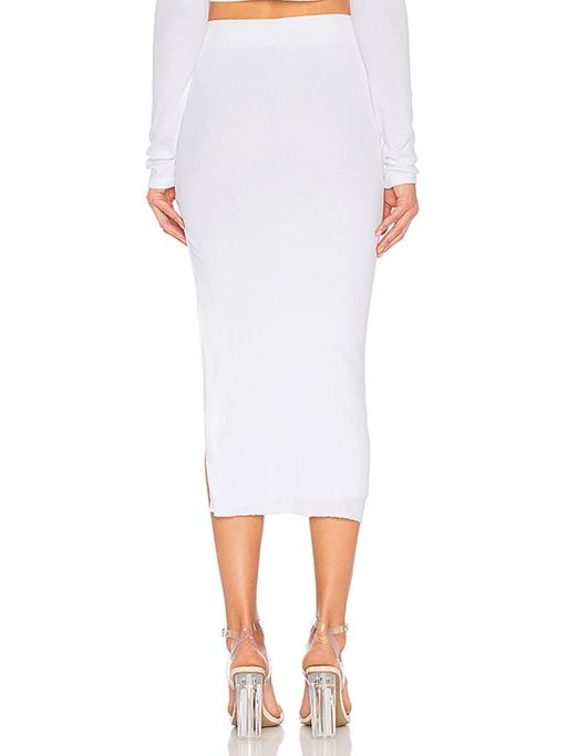 cotton citizen melbourne dress COTTON CITIZEN Melbourne Tank Midi Dress With Slit in Light Tan