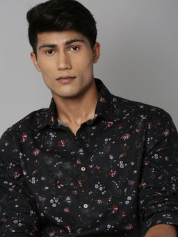Rare Rabbit - Black Printed Casual Shirt