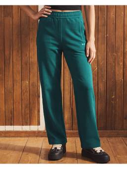 Bewakoof - Women's Teal Straight Fit Track Pant