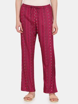 Zivame - Zellij Dreams Woven Pajama - Festival Fuchsia
