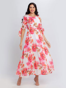 Zink London - Women's Off White Printed Maxi Dress