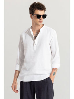 Snitch - Mandarin Line White Shirt