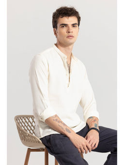 Snitch - Mandarin Line Cream Shirt