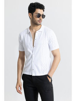 Snitch - Wavy Streak White Shirt