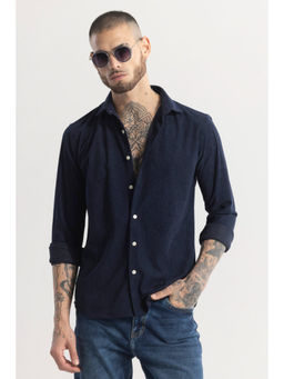 Snitch - PatchPro Navy Blue Corduroy Shirt