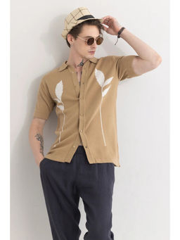 Snitch - Plumaleaf Beige Knitted Shirt