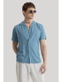 Snitch - Bianca Blue Plain Shirt
