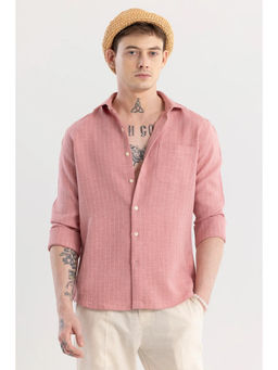 Snitch - Linen Line Peach Stripes Shirt