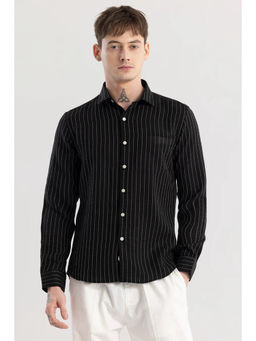 Snitch - Linen Line Black Stripes Shirt