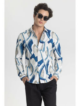 Snitch - Blue Abstract Shirt