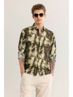 Snitch - Camofrost Printed Olive Shirt