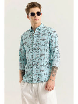 Snitch - Arti Blue Printed Shirt