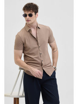 Snitch - Beige Stitchless Stretch Shirt