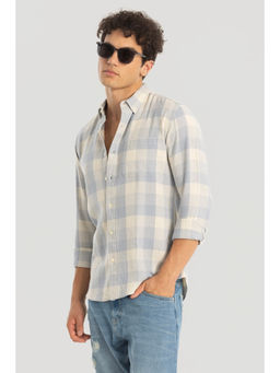 Snitch - Blue Gingham Checks Shirt