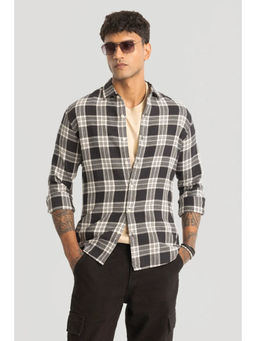 Snitch - Black Checks Slim Fit Shirt