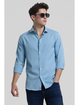 Snitch - Blue Stripes Slim Fit Shirt